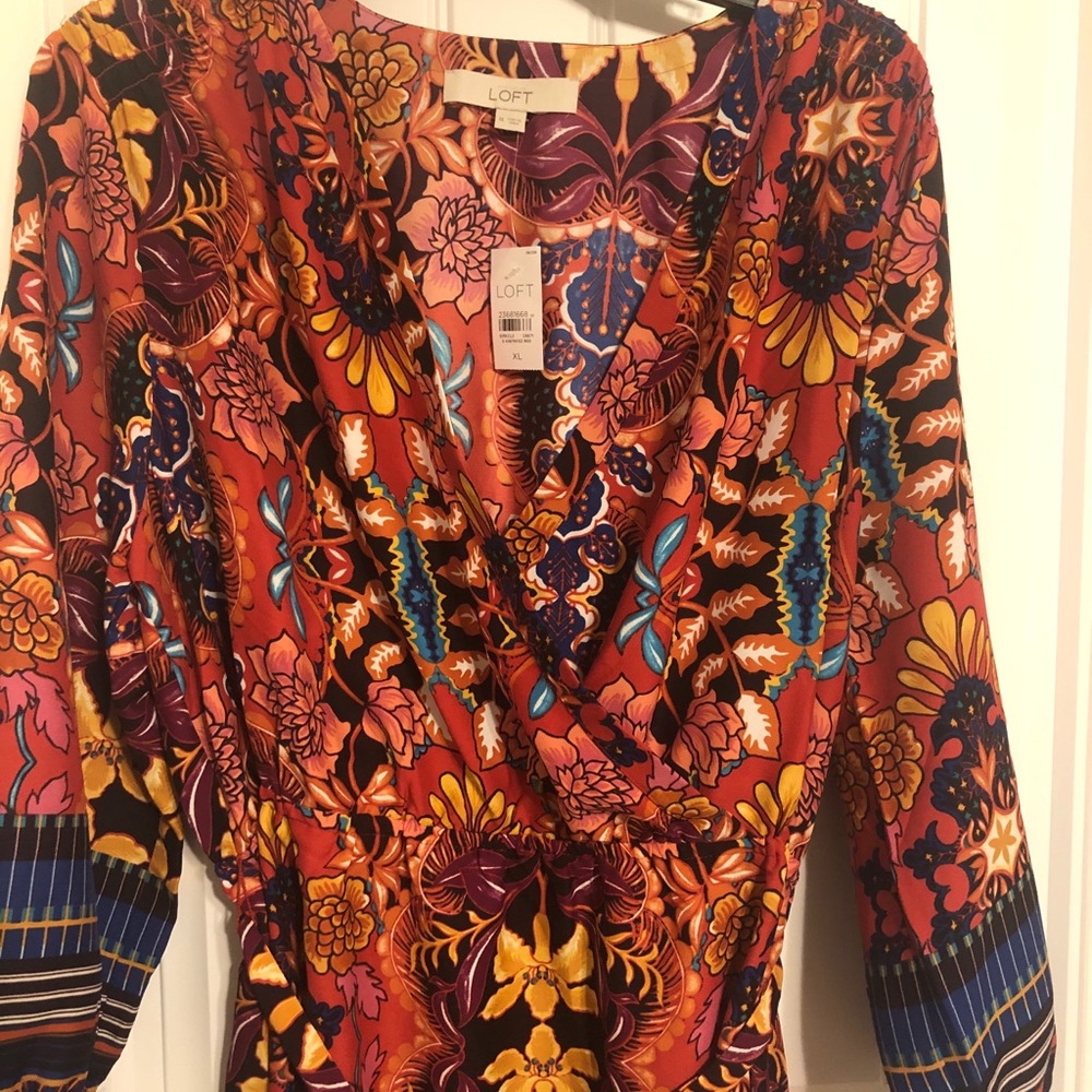 Loft Multi Print Dress